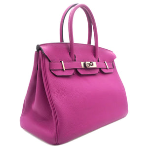 Togo Birkin 30 Rose Pourpre Palladium Hardware