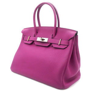 Togo Birkin 30 Rose Pourpre Palladium Hardware