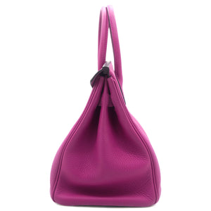 Togo Birkin 30 Rose Pourpre Palladium Hardware