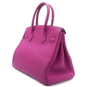 Togo Birkin 30 Rose Pourpre Palladium Hardware