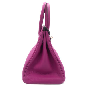 Togo Birkin 30 Rose Pourpre Palladium Hardware