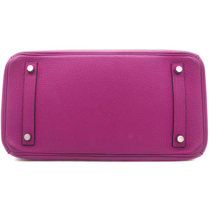 Togo Birkin 30 Rose Pourpre Palladium Hardware