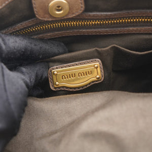 Soft Leather Tassel Tote Bag Chocolate