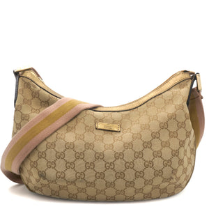 GG Canvas Sherry Line Cross-body Bag Beige Gold