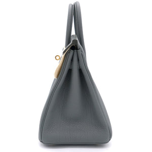 Togo Birkin 25 Vert Amande Yellow Gold Hardware