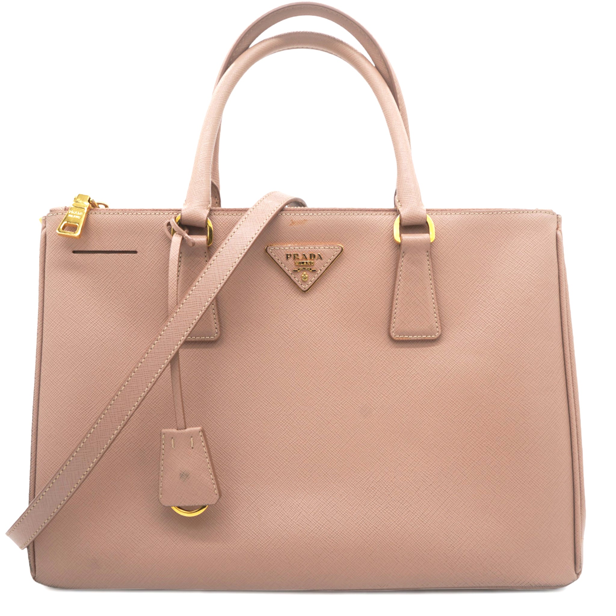 Saffiano Lux Medium Galleria Tote Cameo
