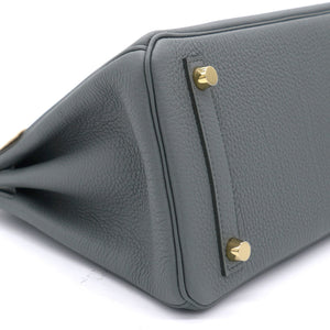 Togo Birkin 25 Vert Amande Yellow Gold Hardware