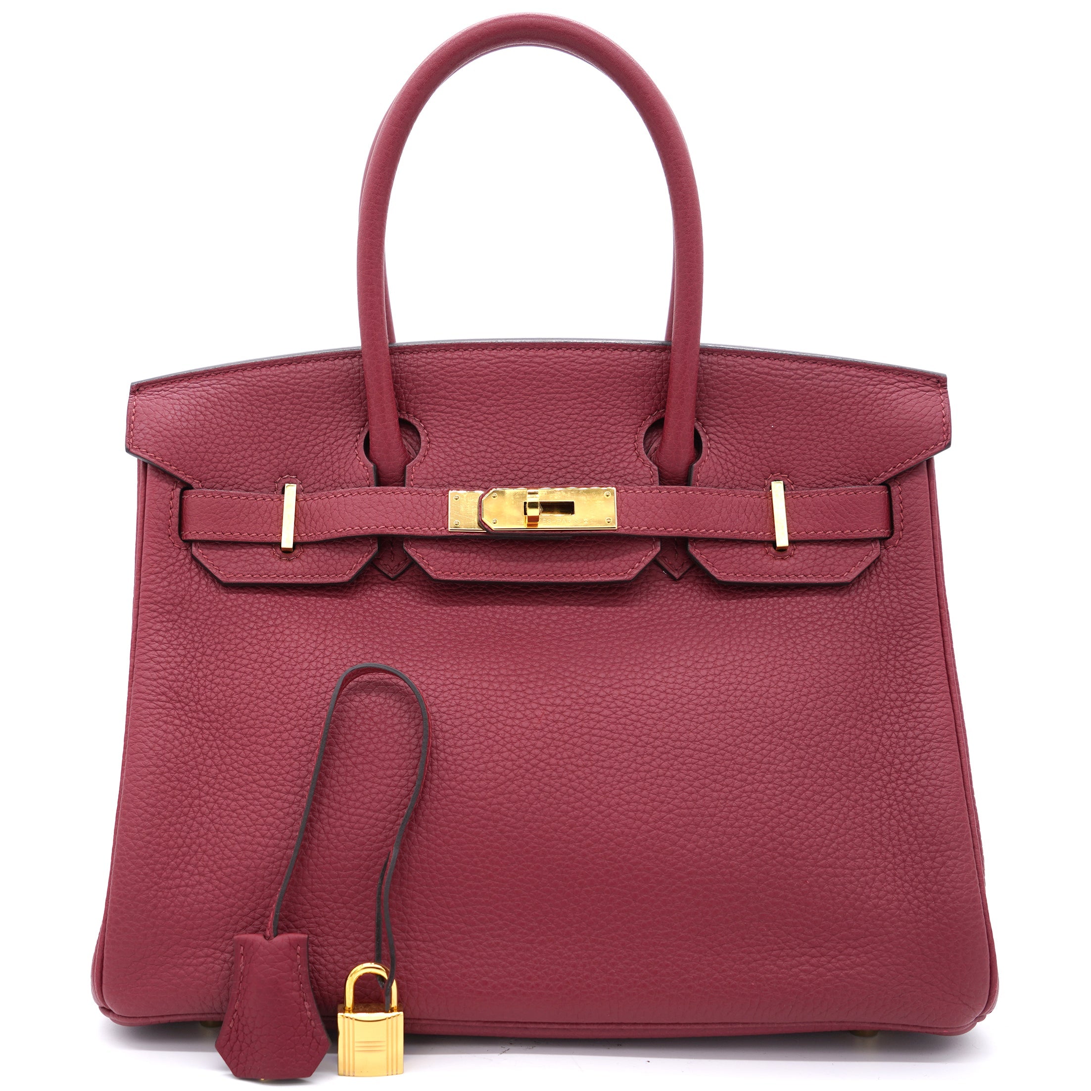 Taurillon Clemence Birkin 30 Rouge Grenat Yellow Gold Hardware