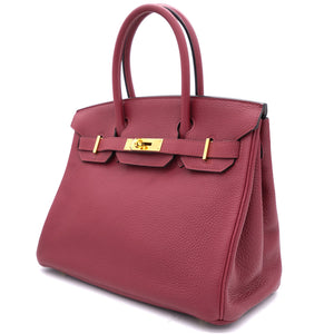 Taurillon Clemence Birkin 30 Rouge Grenat Yellow Gold Hardware