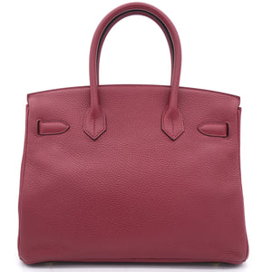 Taurillon Clemence Birkin 30 Rouge Grenat Yellow Gold Hardware