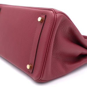 Taurillon Clemence Birkin 30 Rouge Grenat Yellow Gold Hardware