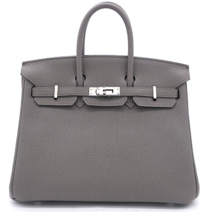 Togo Birkin 25 Gris Etain Palladium Hardware