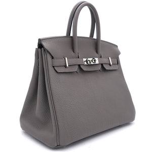 Togo Birkin 25 Gris Etain Palladium Hardware