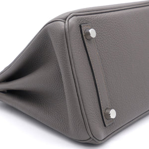 Togo Birkin 25 Gris Etain Palladium Hardware