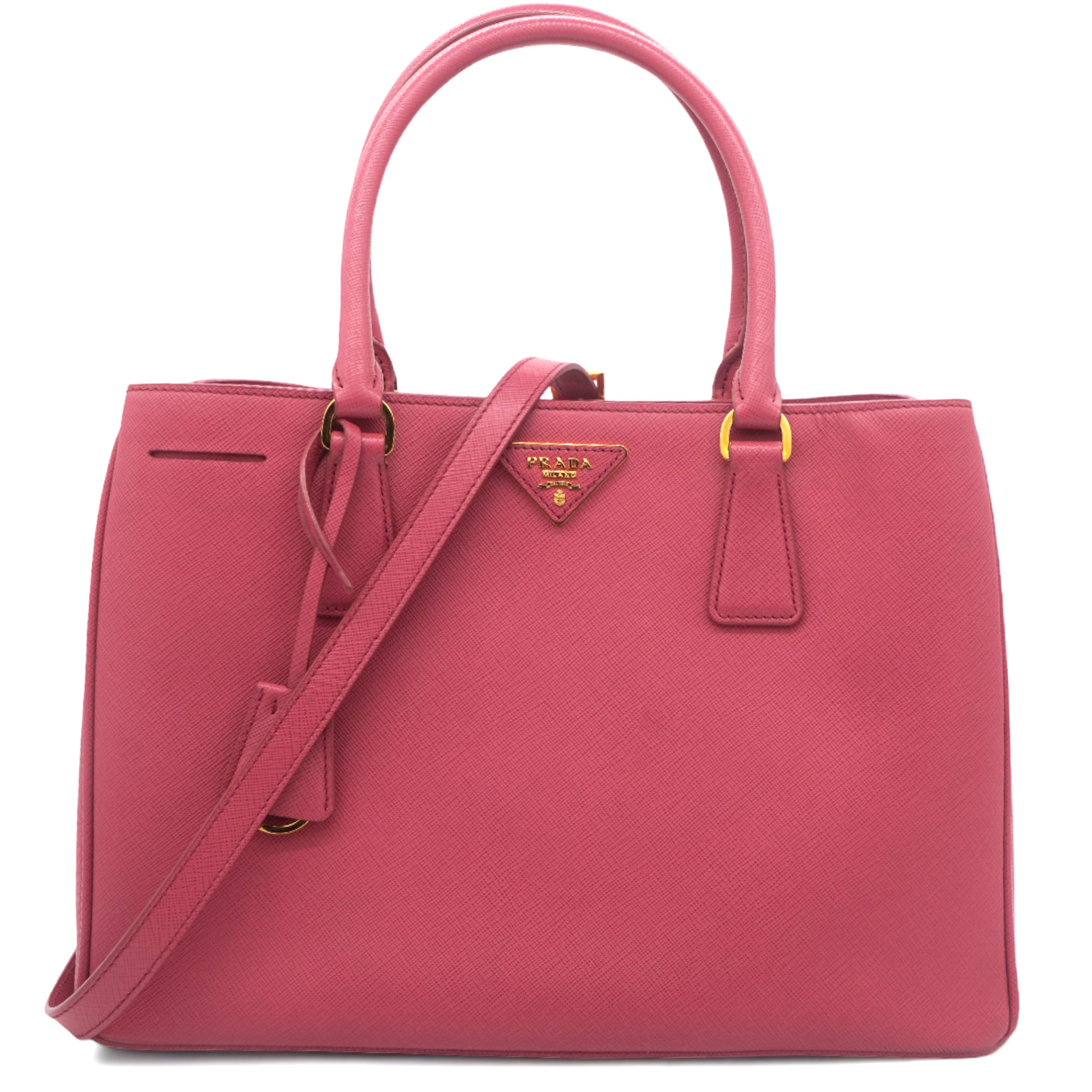 Saffiano Lux Medium Galleria Tote Fuschia