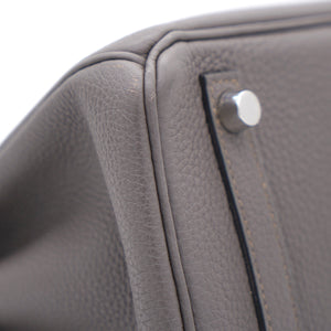 Togo Birkin 25 Gris Etain Palladium Hardware