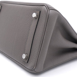 Togo Birkin 25 Gris Etain Palladium Hardware