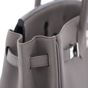 Togo Birkin 25 Gris Etain Palladium Hardware