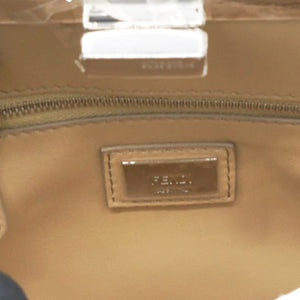 Light Blue Python Embroidered Peekaboo Mini Bag