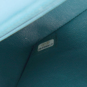 Blue Classic Caviar Leather Rectangular Mini Flap Bag