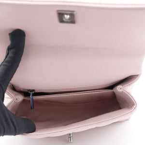 Pink Caviar Leather Small Coco Top Handle Bag