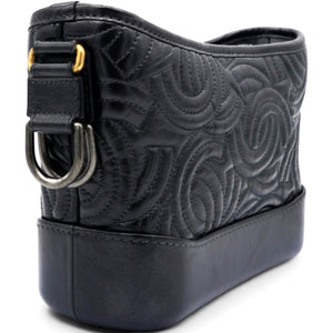 CC Quilted Small Gabrielle Hobo Black