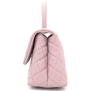 Pink Caviar Leather Small Coco Top Handle Bag