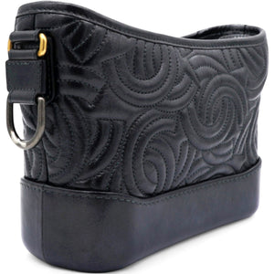 CC Quilted Small Gabrielle Hobo Black