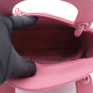 Ultra Matte Calfskin Cannage Mini Lady Dior Pink