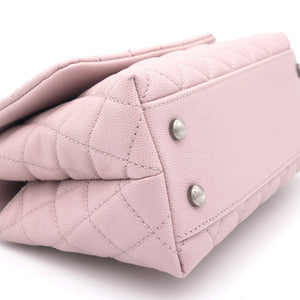 Pink Caviar Leather Small Coco Top Handle Bag
