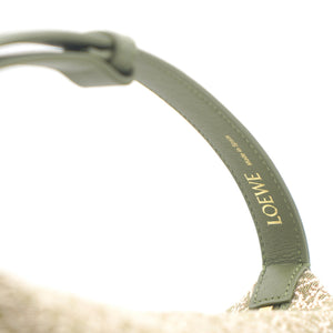 Cubi Anagram Small leather-trimmed logo-jacquard tote Green