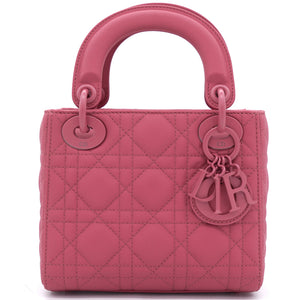 Ultra Matte Calfskin Cannage Mini Lady Dior Pink
