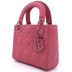 Ultra Matte Calfskin Cannage Mini Lady Dior Pink