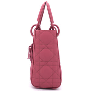 Ultra Matte Calfskin Cannage Mini Lady Dior Pink