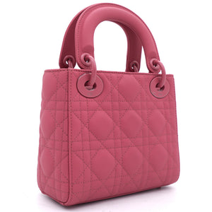 Ultra Matte Calfskin Cannage Mini Lady Dior Pink