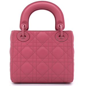 Ultra Matte Calfskin Cannage Mini Lady Dior Pink
