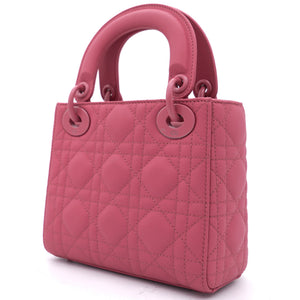 Ultra Matte Calfskin Cannage Mini Lady Dior Pink