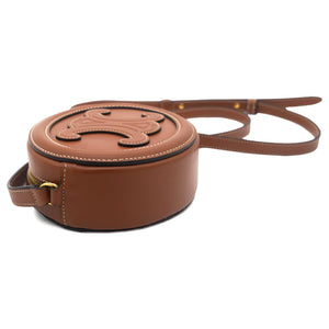Smooth Calfskin Cuir Triomphe Oval Crossbody Purse Tan