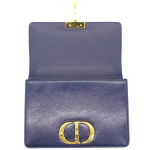 30 Montaigne Bag Navy Blue Calfskin