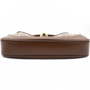 GG Supreme Monogram Azalea Web Mini Jackie 1961 Hobo Beige Ebony Brown Sugar