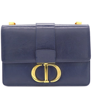 30 Montaigne Bag Navy Blue Calfskin