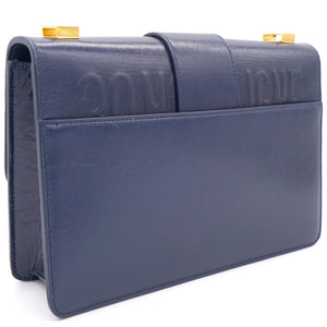 30 Montaigne Bag Navy Blue Calfskin