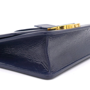 30 Montaigne Bag Navy Blue Calfskin