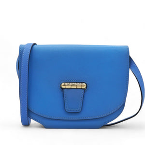 Blue Agate Swift Leather Mini Convoyeur Bag
