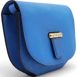 Blue Agate Swift Leather Mini Convoyeur Bag