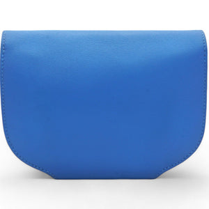 Blue Agate Swift Leather Mini Convoyeur Bag