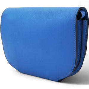 Blue Agate Swift Leather Mini Convoyeur Bag
