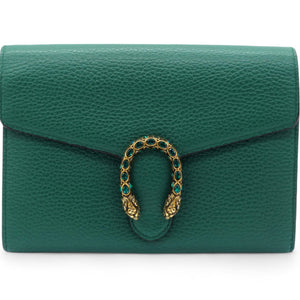 Green Leather Dionysus Wallet On Chain