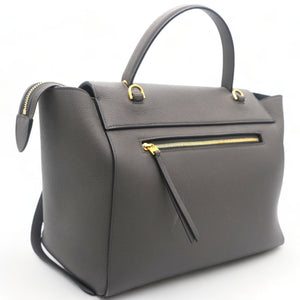 Grained Calfskin Mini Belt Bag Grey