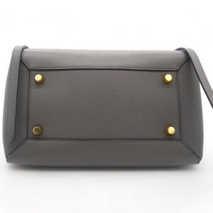 Grained Calfskin Mini Belt Bag Grey